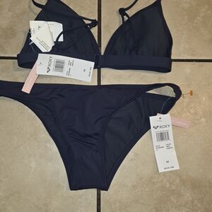New Roxy Women's Dark Blue Bikini Set XS. 00005